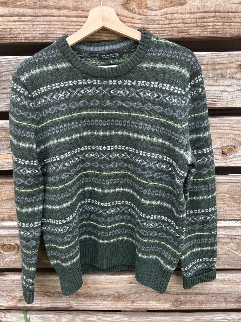 Banana Republic Fair Isle Wool Sweater - S